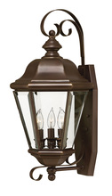 Hinkley Lighting 2426CB - Medium Wall Mount Lantern with Decorative Bottom