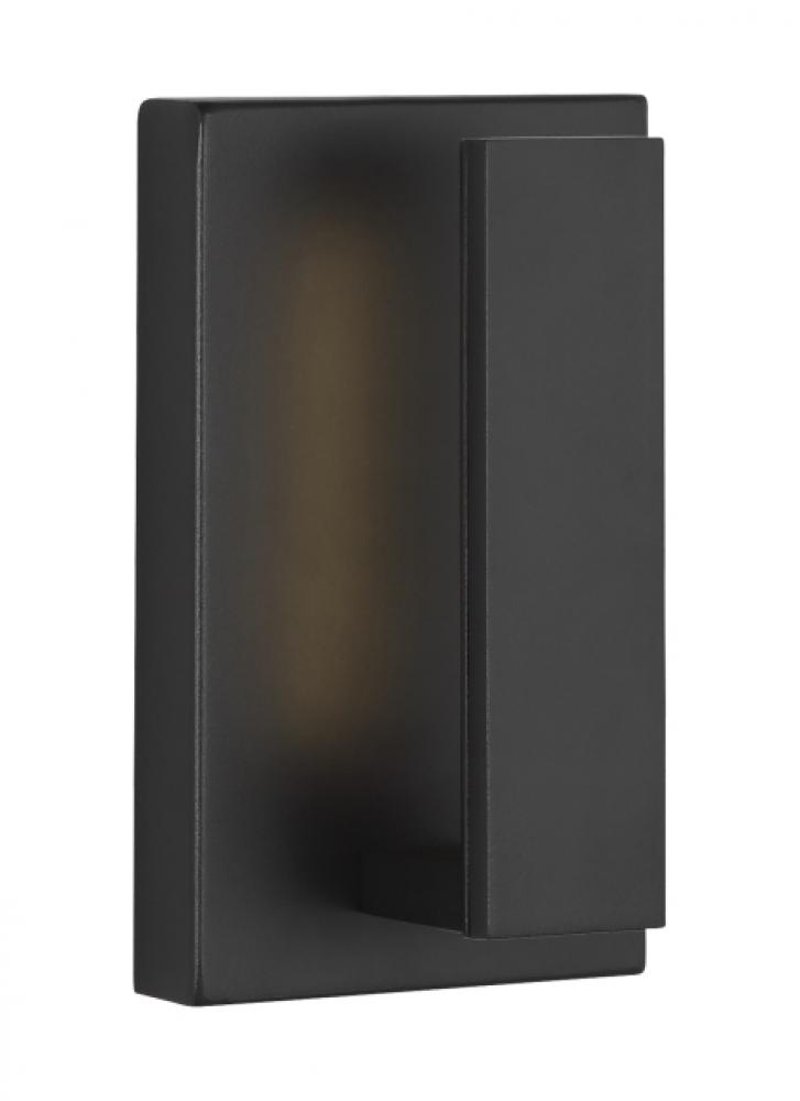 The Nate 9 1-Light Wet Rated Integrated Dimmable LED Outdoor Wall Sconce in Black