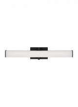 VC Modern TECH Lighting 700BCELI24B-LED930-277 - The Ellis 24-inch Damp Rated 1-Light Integrated Dimmable LED Bath Vanity in Nightshade Black