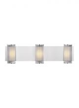 VC Modern TECH Lighting KWWS10127CN - The Esfera Large Damp Rated 3-Light Integrated Dimmable LED Wall Sconce in Polished Nickel
