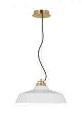 VC Modern TECH Lighting SLPD12827WNB - The Forge Large Short 1-Light Damp Rated Integrated Dimmable LED Ceiling Pendant in Natural Brass