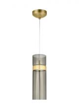 VC Modern TECH Lighting 700TDMANGPTKTKNB-LED277 - Manette Modern Dimmable LED Grande Ceiling Pendant Light in a Natural Brass/Gold Colored Finish