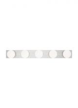 VC Modern TECH Lighting SLBA124N - The Orbel 41-inch Damp Rated 5-Light Dimmable Bath Vanity in Polished Nickel