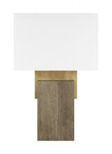 VC Modern TECH Lighting 700PRTSLB26NB-LED930 - The Slab Large 1-Light Damp Rated Dimmable Table Lamp in Natural Brass