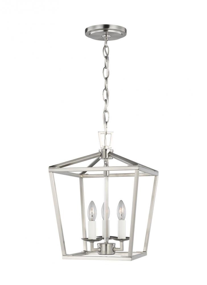 Dianna transitional 3-light LED indoor dimmable ceiling pendant hanging chandelier light in brushed