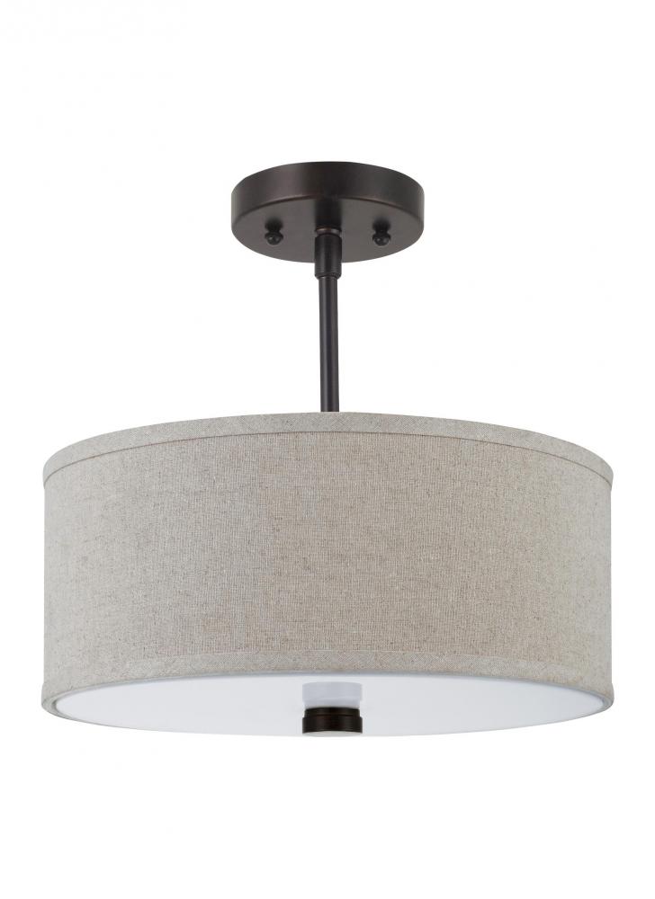 Dayna Shade Pendants contemporary 2-light indoor dimmable flush or semi-flush convertible ceiling mo