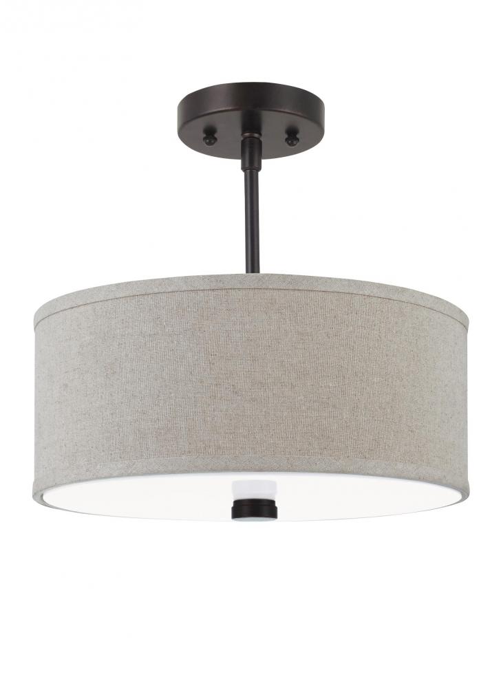 Dayna Shade Pendants contemporary 2-light LED indoor dimmable flush or semi-flush convertible ceilin