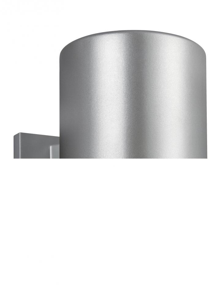 Outdoor Cylinders transitional 1-light LED outdoor exterior large wall lantern sconce in painted bru