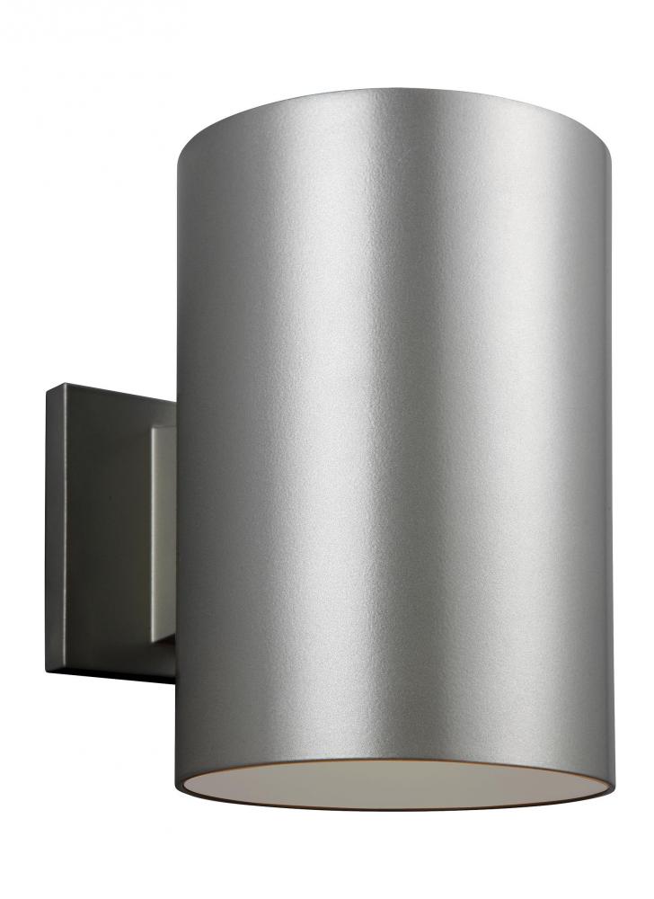 Outdoor Cylinders transitional 1-light integrated LED outdoor exterior large wall lantern sconce in