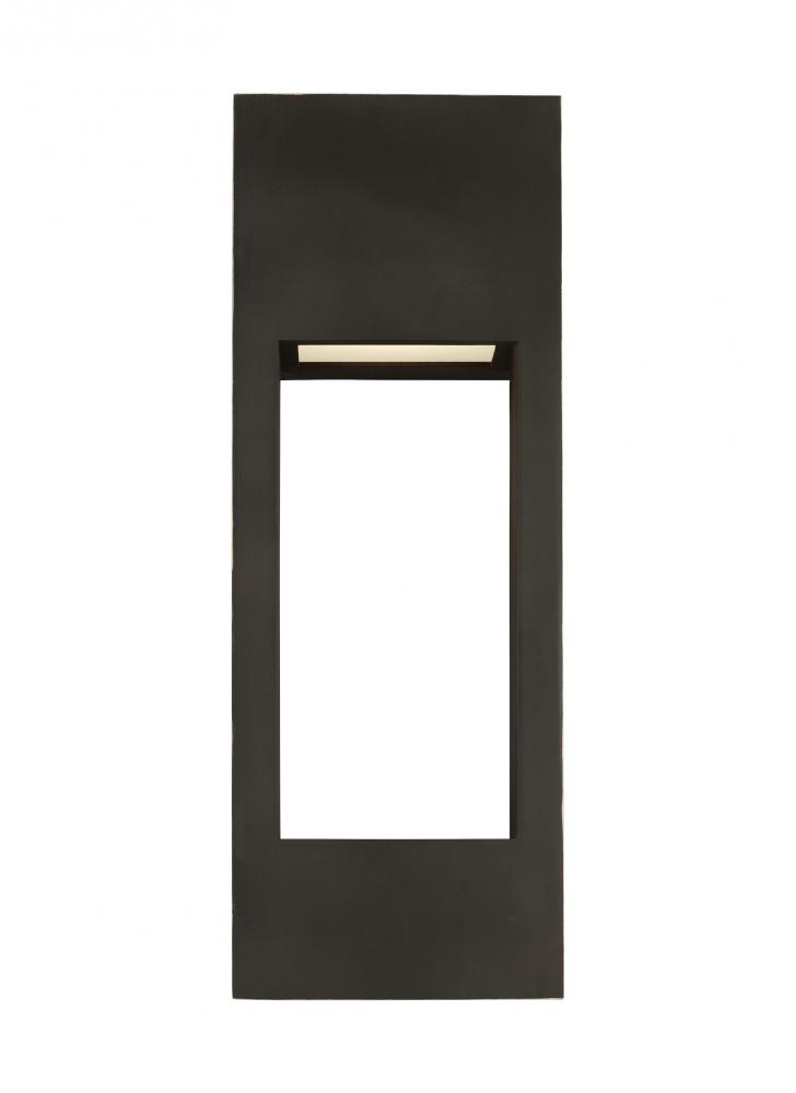 Testa modern 2-light LED outdoor exterior large wall lantern in antique bronze finish with satin etc