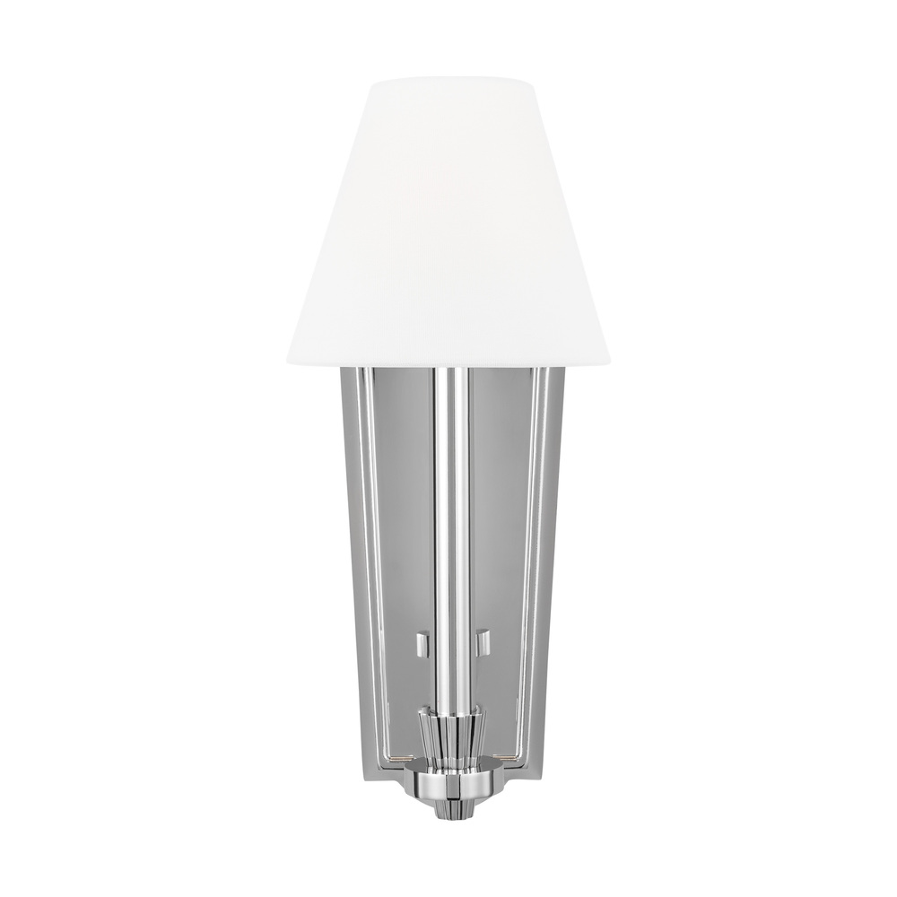 Paisley transitional dimmable indoor 1-light tail sconce fixture in a polished nickel finish with wh