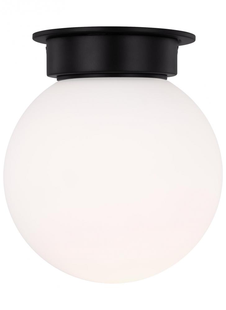 Nodes contemporary 1-light indoor dimmable extra large ceiling flush mount in midnight black finish