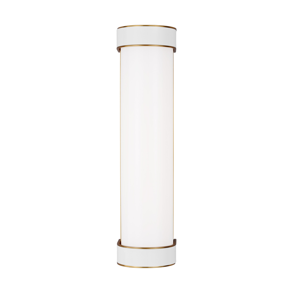 Monroe contemporary indoor dimmable medium 1-light vanity in a burnished brass finish with clear gla