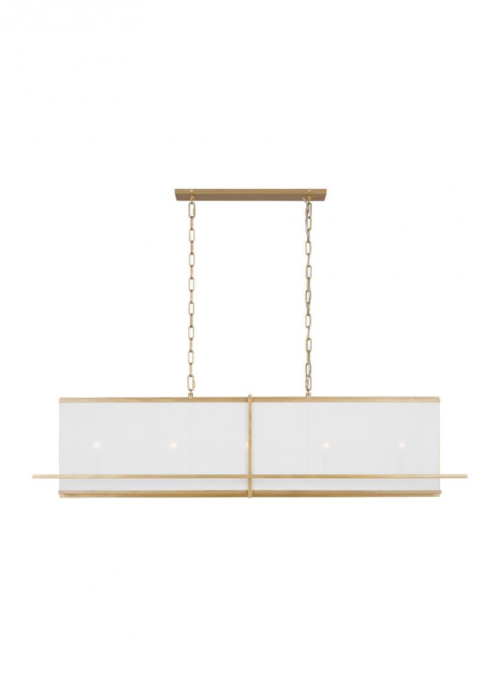 Dresden Casual 5-Light Indoor Dimmable Large Linear Chandelier