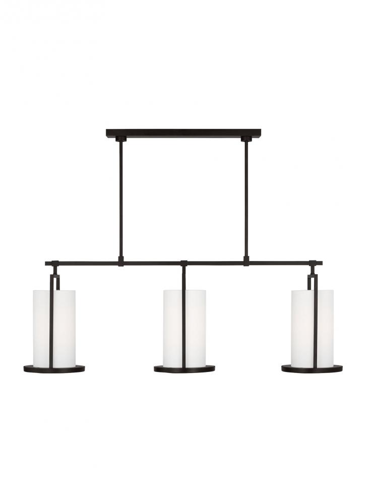 Sherwood Casual 3-Light Indoor Dimmable Large Linear Chandelier