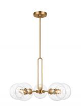 Studio Co. VC 3155705-848 - Codyn contemporary 5-light indoor dimmable medium chandelier in satin brass gold finish with clear g