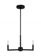 Studio Co. VC 3164203EN-112 - Fullton modern 3-light LED indoor dimmable chandelier in midnight black finish