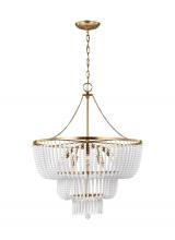 Studio Co. VC 3180706-848 - Jackie traditional 6-light indoor dimmable ceiling chandelier pendant light in satin brass gold fini