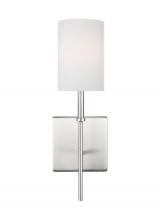 Studio Co. VC 4109301-962 - Foxdale transitional 1-light indoor dimmable bath sconce in brushed nickel silver finish with white