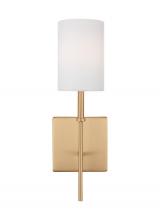 Studio Co. VC 4109301EN-848 - Foxdale transitional 1-light LED indoor dimmable bath sconce in satin brass gold finish with white l