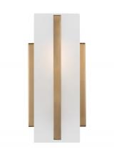 Studio Co. VC 4154301EN3-848 - Dex contemporary 1-light LED indoor dimmable bath wall sconce in satin brass gold finish with satin