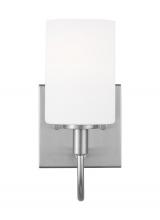 Studio Co. VC 4157101-962 - Oak Moore traditional 1-light indoor dimmable bath vanity wall sconce in brushed nickel silver finis