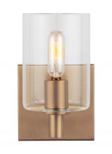 Studio Co. VC 4164201-848 - Fullton modern 1-light indoor dimmable bath vanity wall sconce in satin brass gold finish
