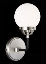 Studio Co. VC 4187901EN-962 - Cafe mid-century modern 1-light LED indoor dimmable bath vanity wall sconce in brushed nickel silver
