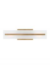 Studio Co. VC 4454302-848 - Dex contemporary 2-light indoor dimmable small bath vanity wall sconce in satin brass gold finish wi