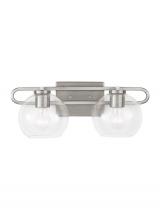 Studio Co. VC 4455702-962 - Codyn contemporary 2-light indoor dimmable bath vanity wall sconce in brushed nickel silver finish w