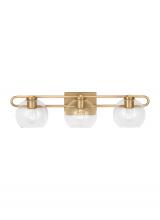 Studio Co. VC 4455703-848 - Codyn contemporary 3-light indoor dimmable bath vanity wall sconce in satin brass gold finish with c