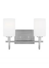 Studio Co. VC 4457102-962 - Oak Moore traditional 2-light indoor dimmable bath vanity wall sconce in brushed nickel silver finis
