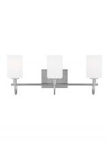 Studio Co. VC 4457103-962 - Oak Moore traditional 3-light indoor dimmable bath vanity wall sconce in brushed nickel silver finis