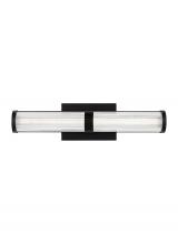 Studio Co. VC 4459293S-112 - Syden contemporary 1-light LED indoor dimmable small bath vanity wall sconce in midnight black finis