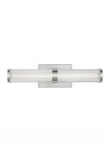 Studio Co. VC 4459293S-962 - Syden contemporary 1-light LED indoor dimmable small bath vanity wall sconce in brushed nickel silve