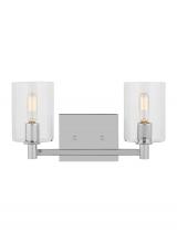 Studio Co. VC 4464202-05 - Fullton modern 2-light indoor dimmable bath vanity wall sconce in chrome finish