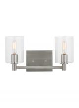 Studio Co. VC 4464202-962 - Fullton modern 2-light indoor dimmable bath vanity wall sconce in brushed nickel finish