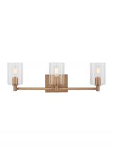 Studio Co. VC 4464203-848 - Fullton modern 3-light indoor dimmable bath vanity wall sconce in satin brass gold finish
