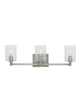 Studio Co. VC 4464203-962 - Fullton modern 3-light indoor dimmable bath vanity wall sconce in brushed nickel finish