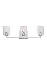 Studio Collection VC 4464203EN-05 - Fullton modern 3-light LED indoor dimmable bath vanity wall sconce in chrome finish