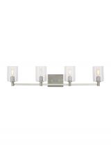Studio Collection VC 4464204-962 - Fullton modern 4-light indoor dimmable bath vanity wall sconce in brushed nickel finish