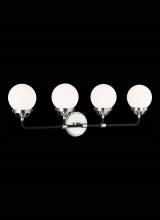 Studio Co. VC 4487904EN-962 - Cafe mid-century modern 4-light LED indoor dimmable bath vanity wall sconce in brushed nickel silver