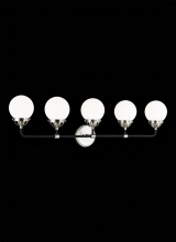 Studio Co. VC 4487905EN-962 - Cafe mid-century modern 5-light LED indoor dimmable bath vanity wall sconce in brushed nickel silver
