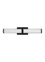 Studio Co. VC 4559293S-112 - Syden contemporary 1-light LED indoor dimmable medium bath vanity wall sconce in midnight black fini