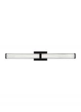 Studio Co. VC 4659293S-112 - Syden contemporary 1-light LED indoor dimmable large bath vanity wall sconce in midnight black finis