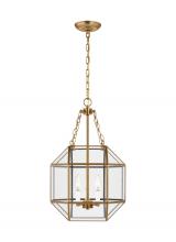Studio Co. VC 5179403-848 - Morrison modern 3-light indoor dimmable small ceiling pendant hanging chandelier light in satin bras