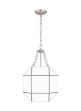Studio Collection VC 5179453EN-962 - Morrison modern 3-light LED indoor dimmable small ceiling pendant hanging chandelier light in brushe