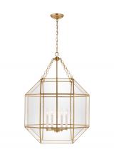 Studio Co. VC 5279404EN-848 - Morrison modern 4-light LED indoor dimmable ceiling pendant hanging chandelier light in satin brass