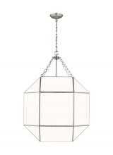 Studio Co. VC 5279454EN-962 - Morrison modern 4-light LED indoor dimmable ceiling pendant hanging chandelier light in brushed nick