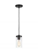 Studio Co. VC 6190301-112 - Zire dimmable indoor 1-light mini pendant in a midnight black finish with clear glass shade